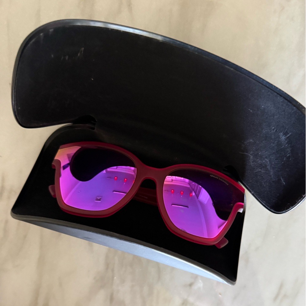 Armani Exchange Pink Mirrored Lens Sunglasses